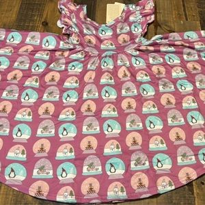 Dot Dot Smile size 3/4 or 5/6 Girls snow globes Christmas Empire twirl dress New